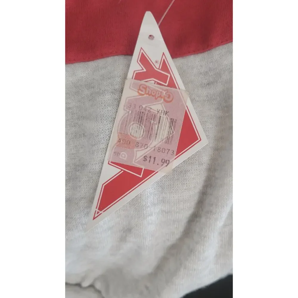 Vintage 90s PONY Kids Crewneck Sweatshirt Cropped Color Block NOS Youth L 12-14